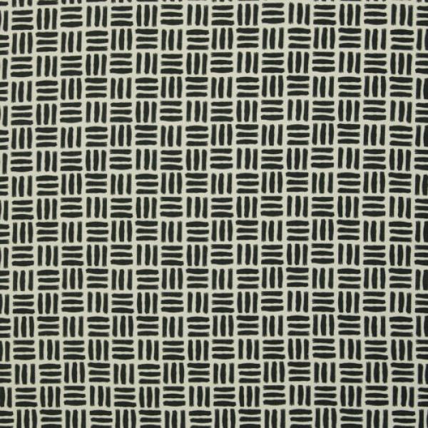 French Terry Sommersweat Wabi Grid Pinselstriche in Naturweiß
